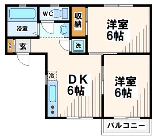 東京都府中市本宿町2【アパート】の間取り