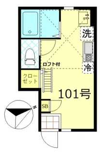 東京都大田区羽田5【アパート】の間取り