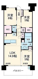 シティハウス八千代緑ヶ丘アクアステージ【15階】の間取り