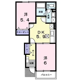 広島県福山市本郷町【アパート】の間取り