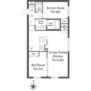 SOLASIA residence世田谷代田【1階】の間取り