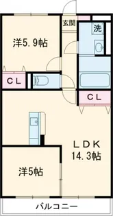 オーシャンロードタウンV・VI【2階】の間取り