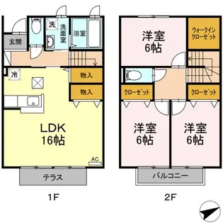 パークサイド ANIYA【2階】の間取り
