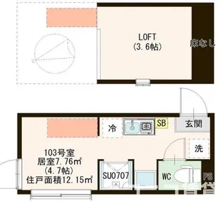東京都江戸川区平井6【アパート】の間取り