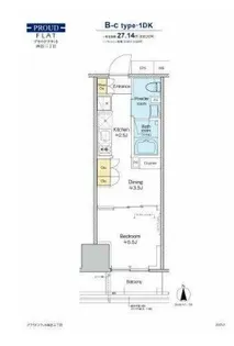 プラウドフラット四谷三丁目【6階】の間取り
