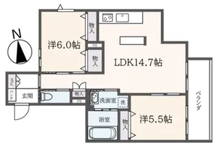 (シニア限定)ヘーベルヴィレッジ十条~グリーンヴィレッジ~【2階】の間取り