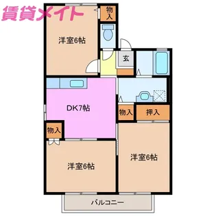 蓮花寺ハイツ A【1階】の間取り