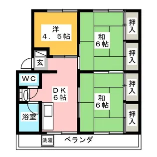 レジデンス島里【3階】の間取り