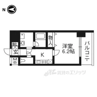 1Kの間取り画像