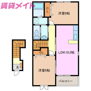 ブライトハウス西村【2階】の間取り