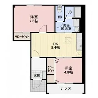 Blue Wood【1階】の間取り