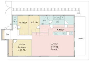 メゾンクーポール【1階】の間取り