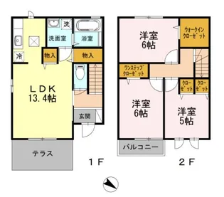 神奈川県厚木市上依知【一戸建】の間取り