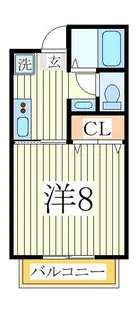 ビューキタカシ【1階】の間取り