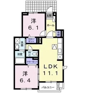 ステファニーI【1階】の間取り