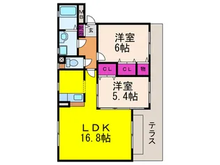 パストラル宮野【1階】の間取り