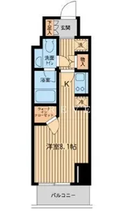 ファインアドレス新御徒町【13階】の間取り