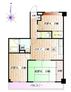 東京都板橋区赤塚4【マンション】の間取り