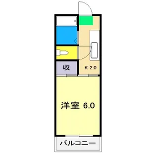 第10つくもコーポ【7階】の間取り