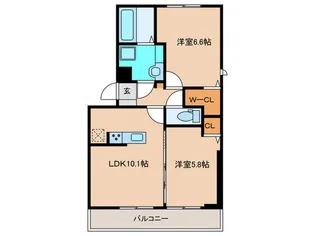 D-room赤間駅前I【1階】の間取り
