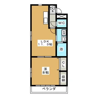 カーサメルクーリオ【1階】の間取り
