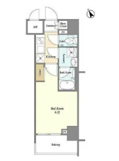 東京都品川区北品川2【マンション】の間取り