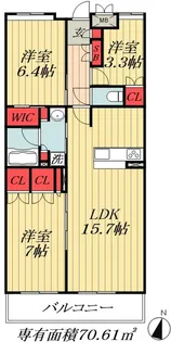 千葉県市川市本行徳【マンション】の間取り