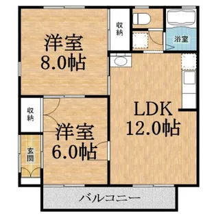 スカイバード【1階】の間取り