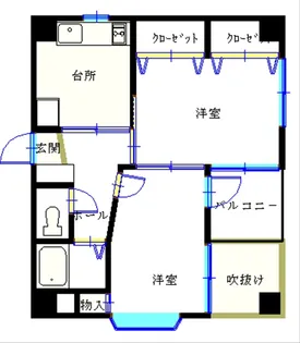 鹿児島県鹿児島市易居町【マンション】の間取り