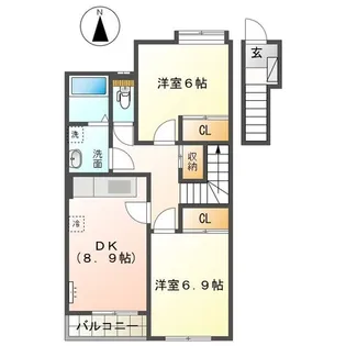 熊本県熊本市南区富合町田尻【アパート】の間取り