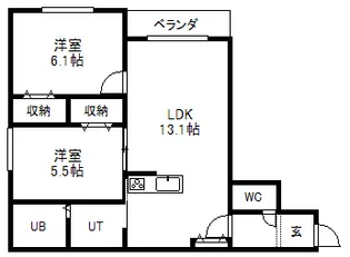 ROSE WOOD S7【2階】の間取り