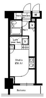 パークルージュ赤坂檜町【7階】の間取り