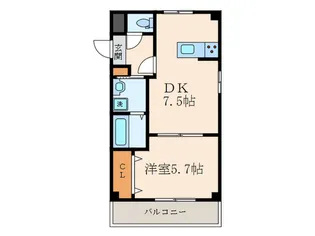 シロハイヌ西難波【4階】の間取り
