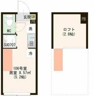 レジデンス・イン初台【1階】の間取り