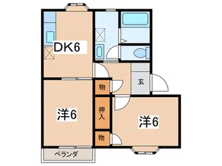 エクセレント緑園B【2階】の間取り