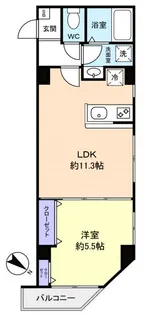 CONNECTPARKHILLS八千代台【5階】の間取り