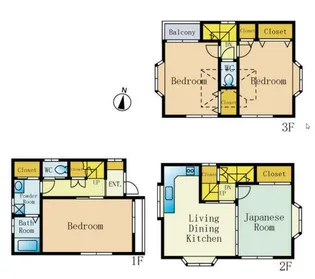 東京都江戸川区本一色3【一戸建】の間取り