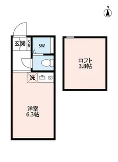 ユナイト和田町ロートレック・オペラ【2階】の間取り