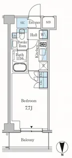 パークアクシス東蒲田【5階】の間取り