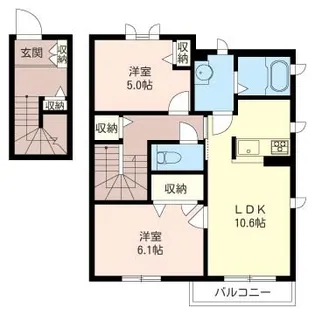 ヴィヴィアンC【2階】の間取り