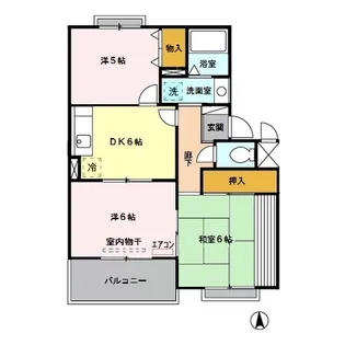 ピュアコート (2)弐番館【2階】の間取り