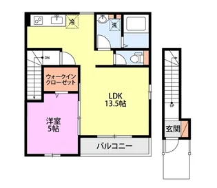 ピュアブルーA棟【2階】の間取り