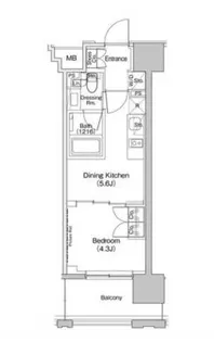 ザ・パークハビオ上北沢【11階】の間取り