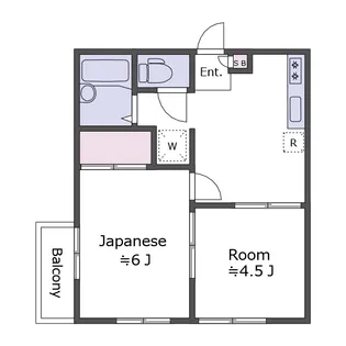 フラット羽根木【2階】の間取り