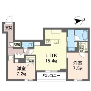 メリア調布【1階】の間取り