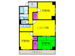 マンション舞【4階】の間取り