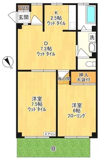 【メゾン寺尾台】【1階】の間取り