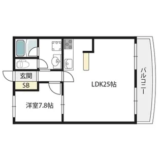 アパルトマン北千里【6階】の間取り