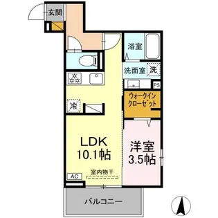 メゾングレイス【2階】の間取り