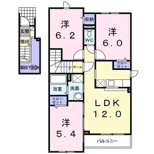 フィオーレC【2階】の間取り